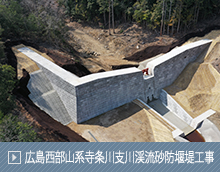 広島西部山系寺条川支川渓流砂防堰堤工事